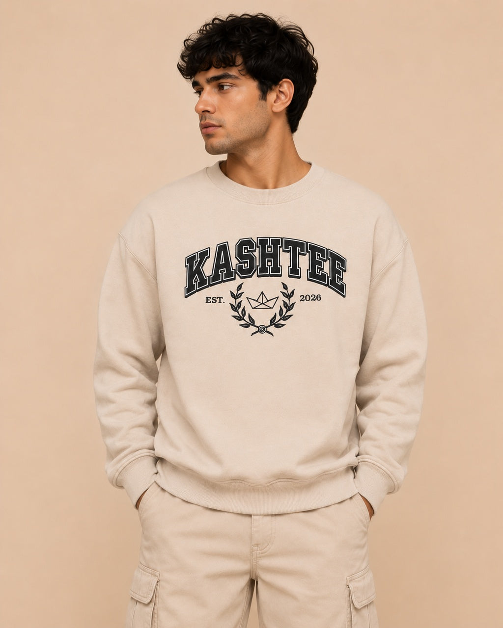 Kashtee Heritage Crewneck — Cream